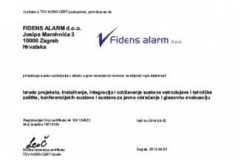 Fidens alarm ISO9001 hrv